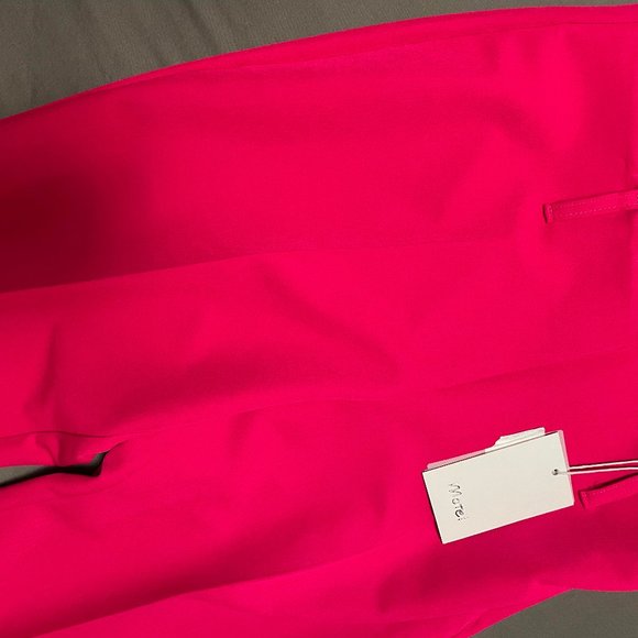 NWT S 4 Italian Handmade MOTEL Trouser Pant Fuchsia Pink Bootcut Relaxed leg Re - Picture 7 of 10